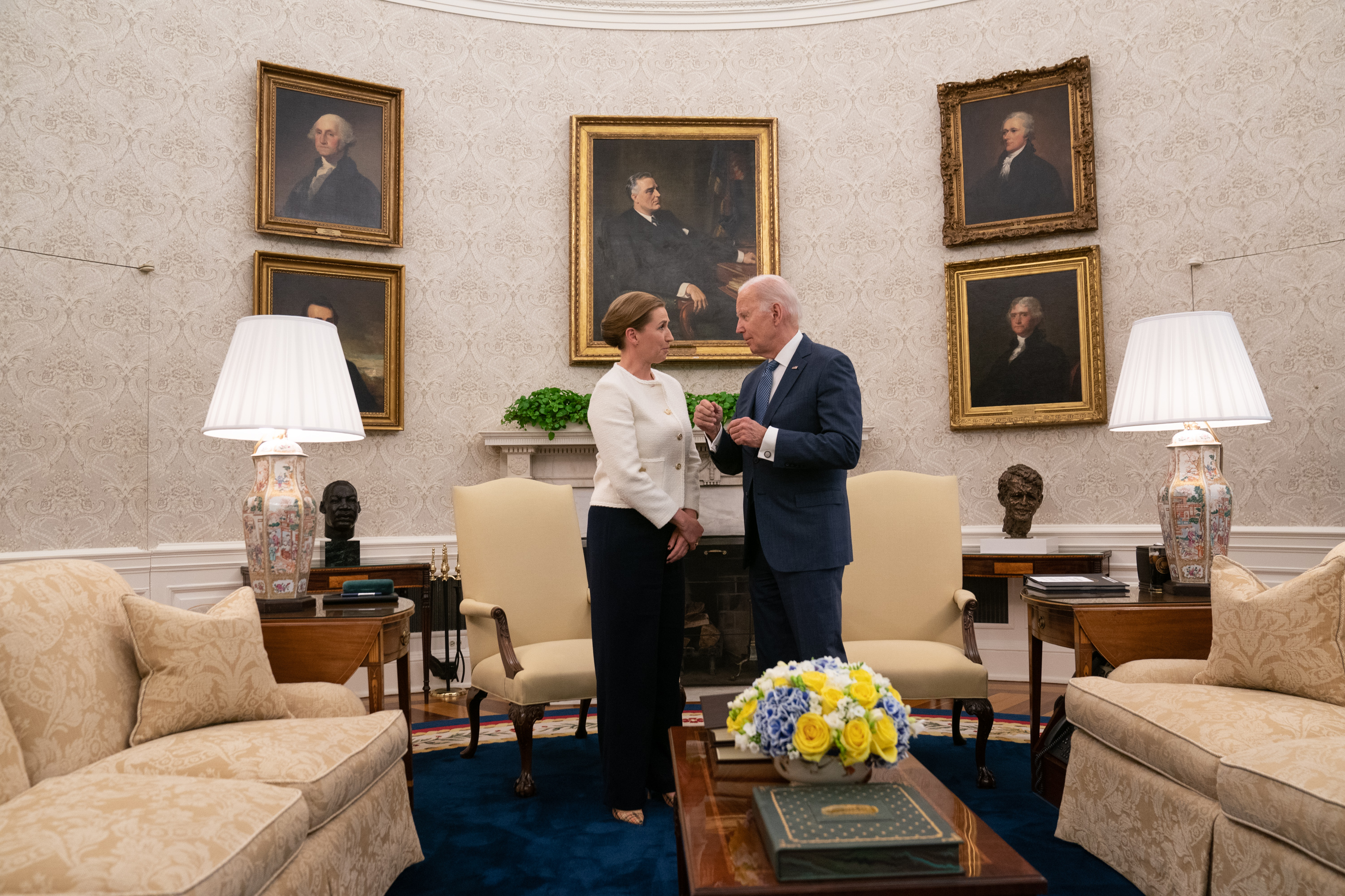 Statsminister Mette Frederiksen møder USA's præsident Joe Biden.