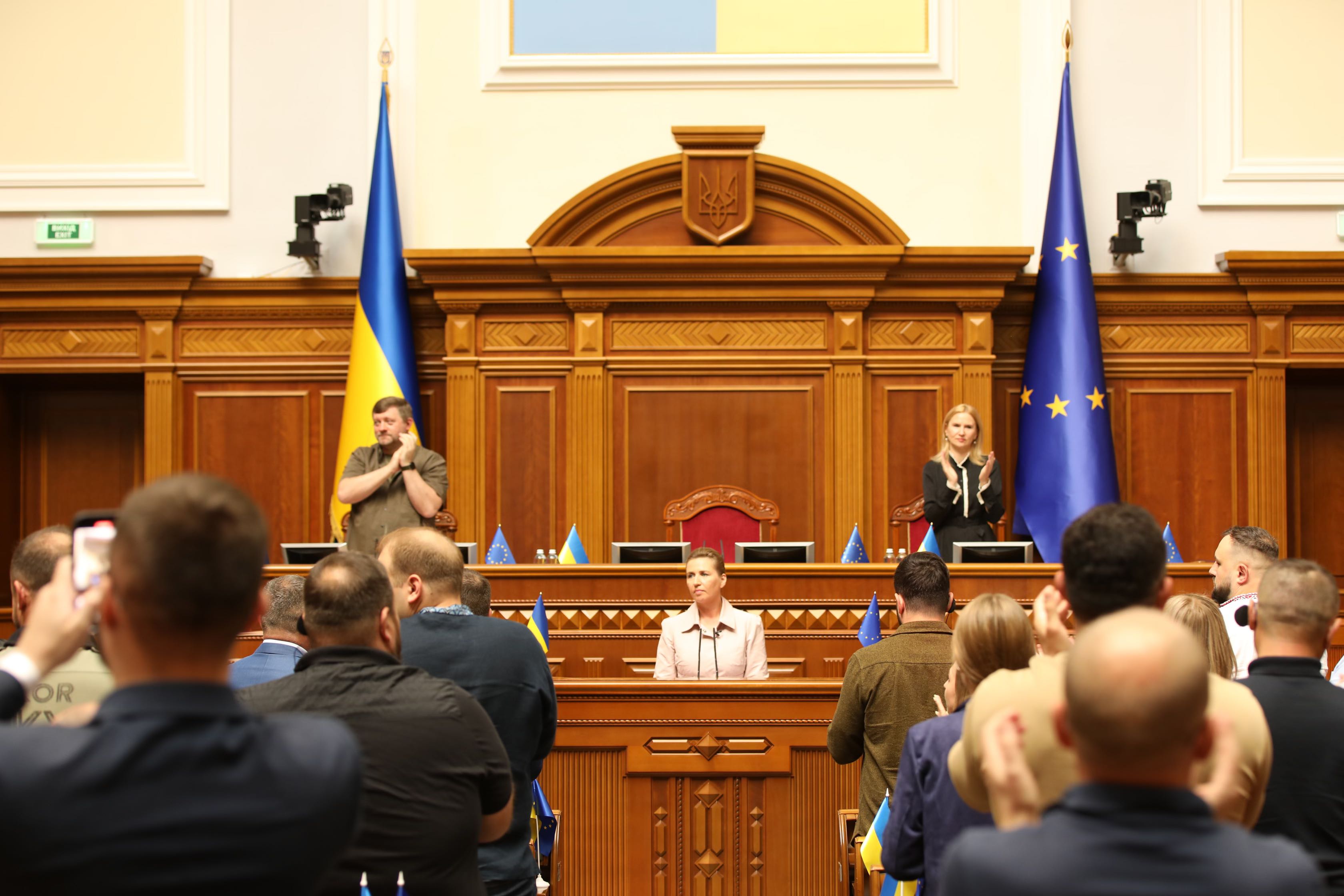 Statsminister Mette Frederiksens tale til det ukrainske parlament, Radaen, den 6. september 2023