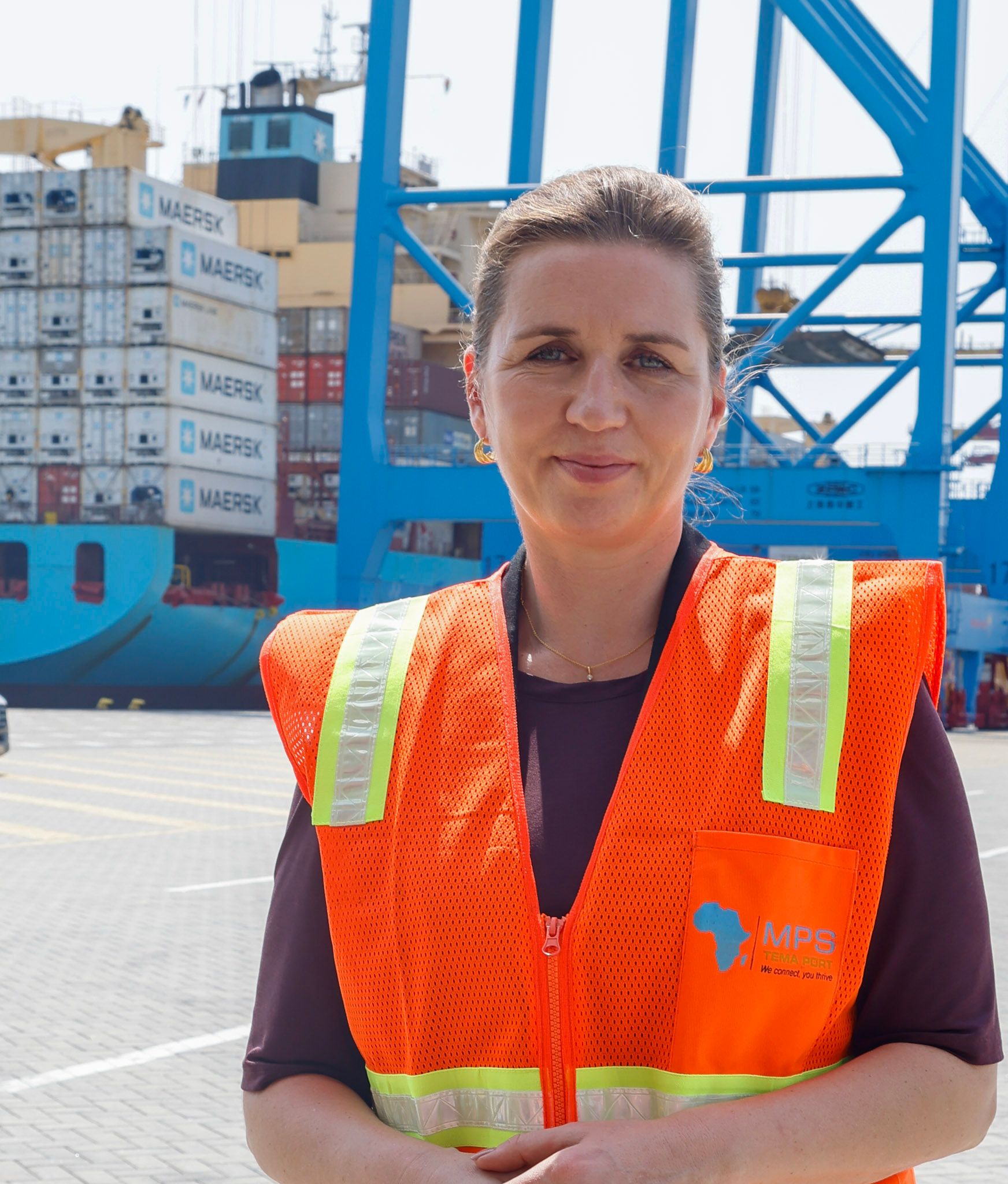 Statsminister Mette Frederiksens besøger containerhavnen i den ghanesiske by Tema den 25. november 2021