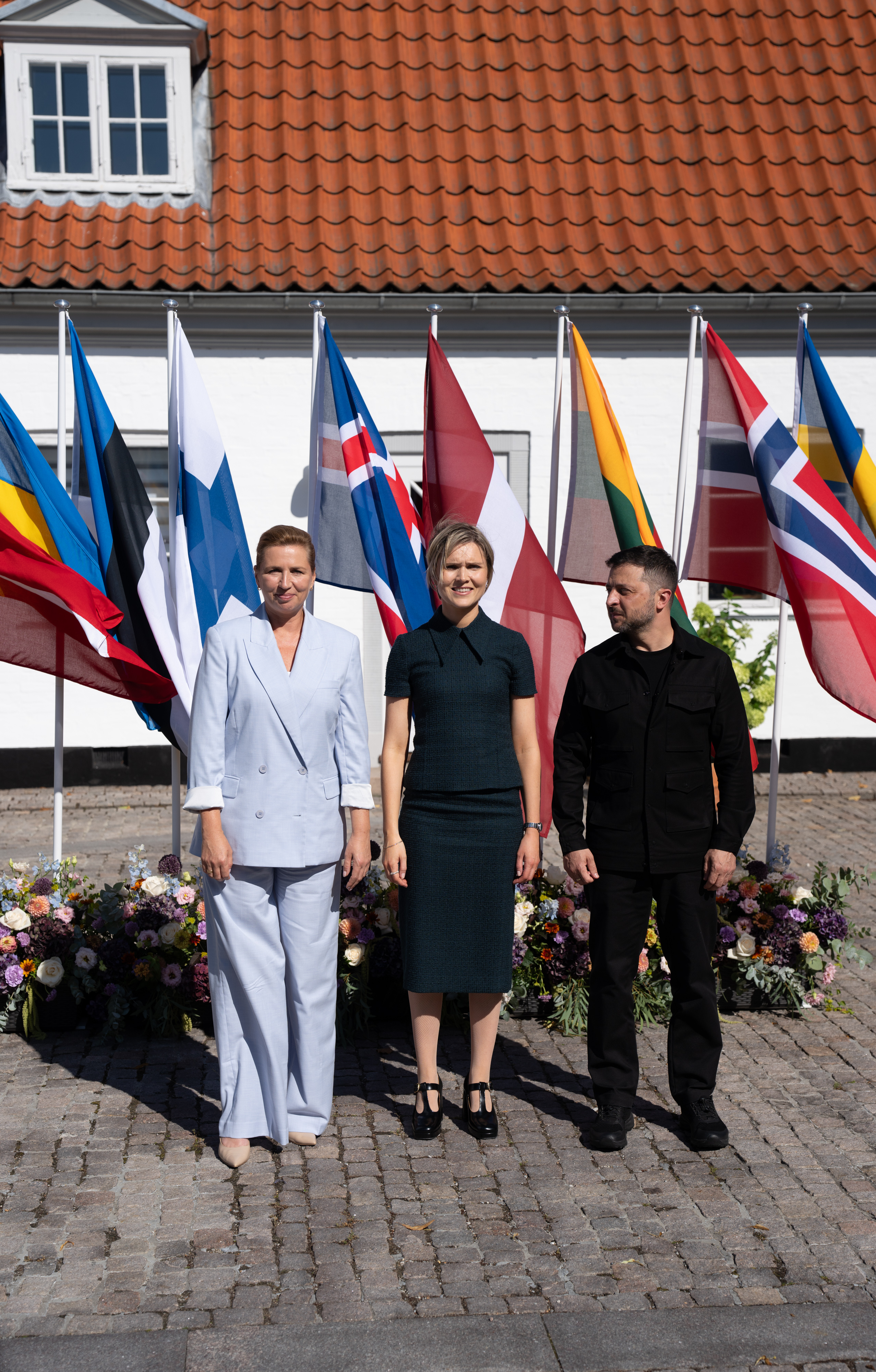 Statsminister Mette Frederiksen, Islands præsident Frostadóttir og præsident Zelenskyy