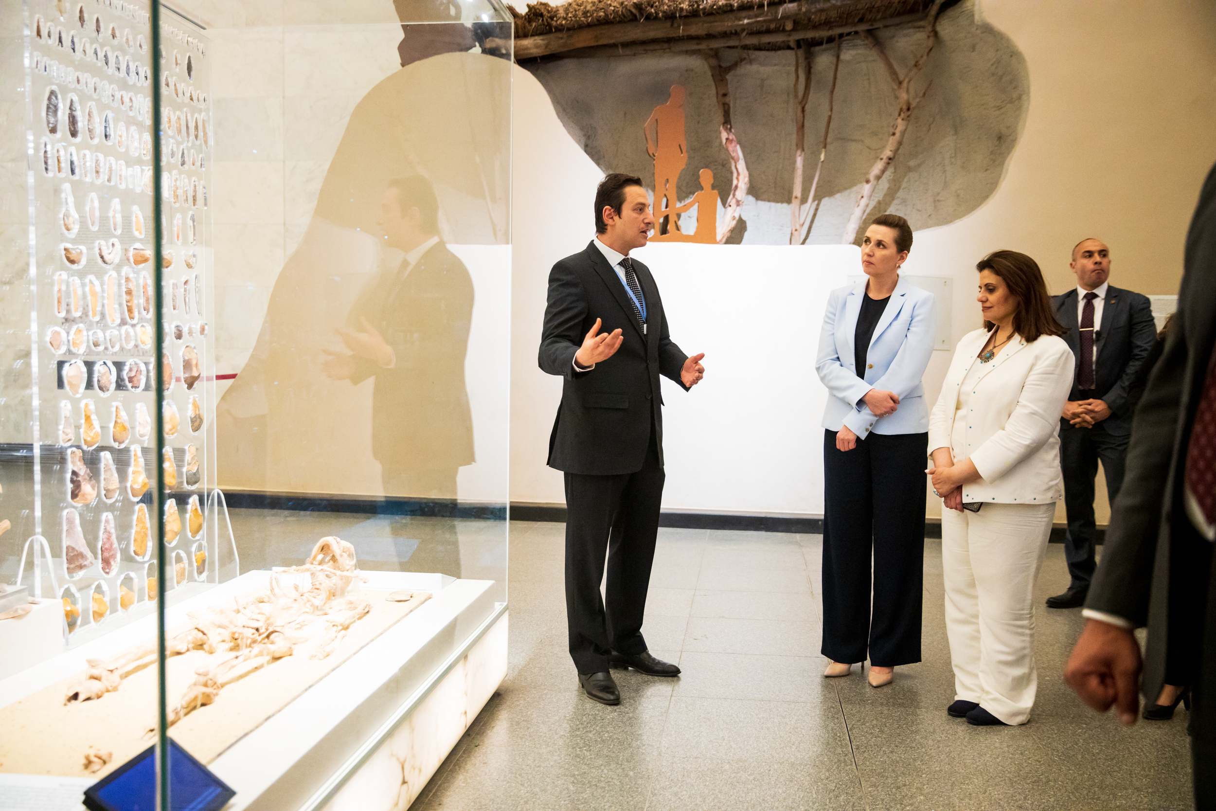 Statsminister Mette Frederiksen besøger Nationalmuseet for egyptisk civilisation