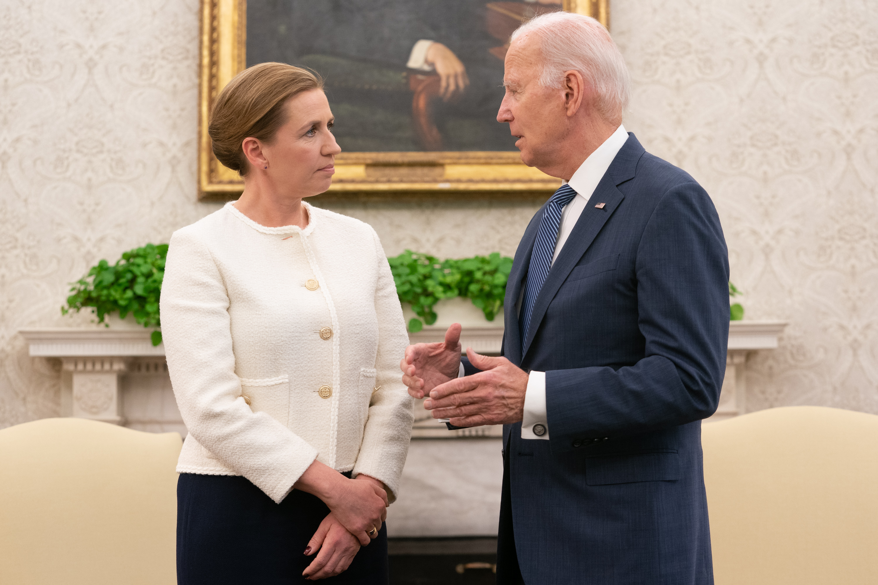 Statsminister Mette Frederiksen møder USA's præsident Joe Biden.