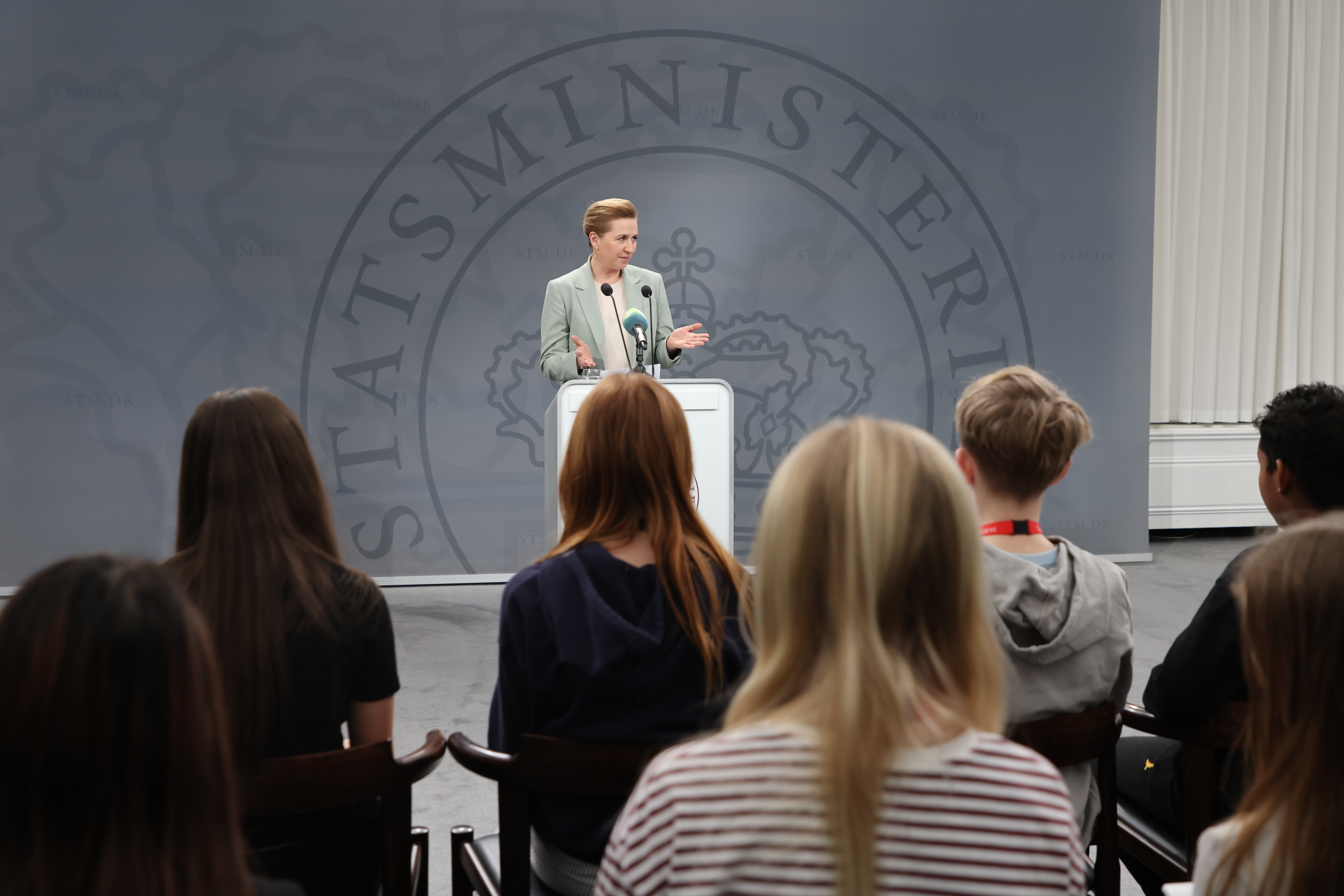 Statsministeren til børnepressemøde den 5. februar 2026 i Spejlsalen