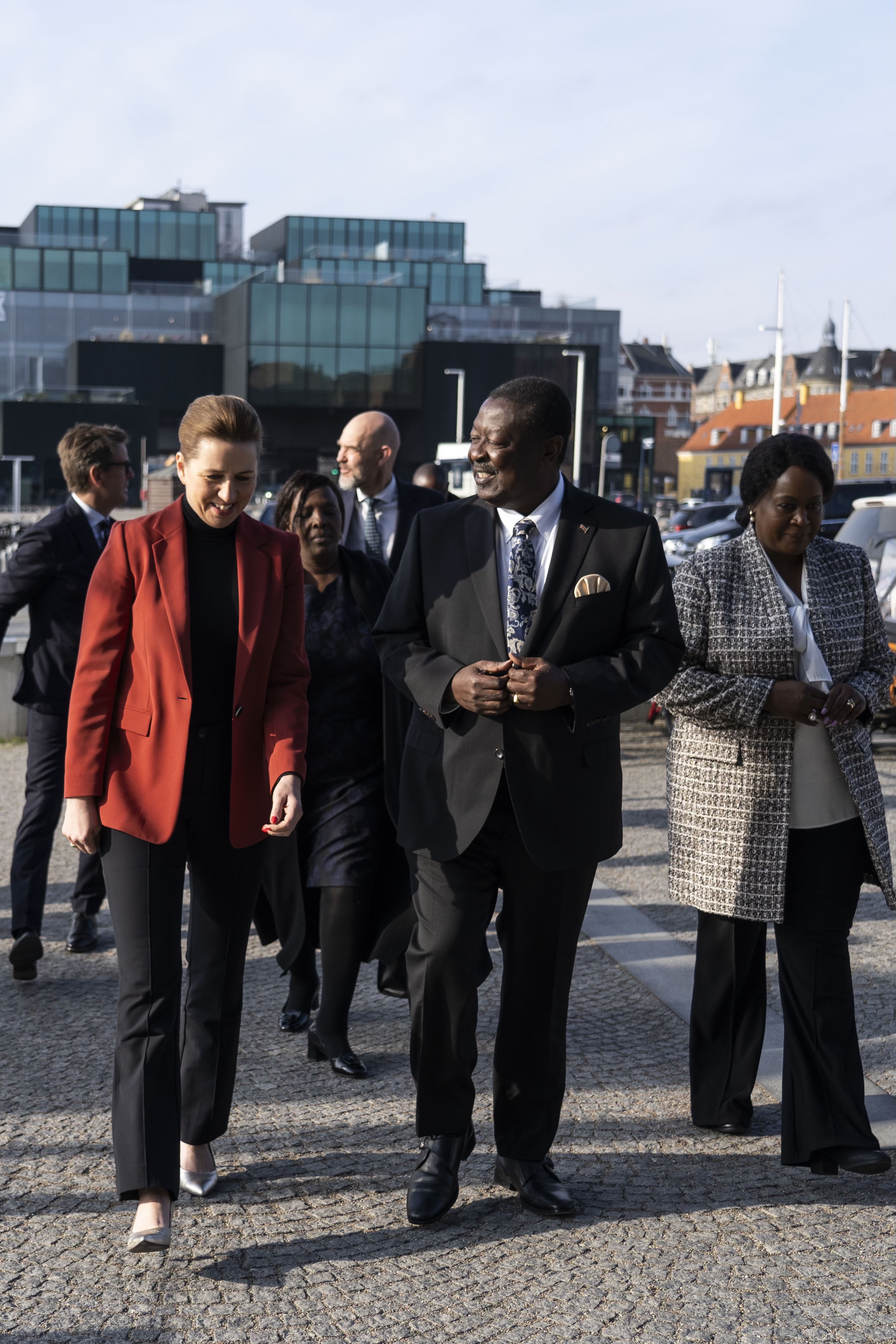 Statsminister Mette Frederiksen sammen med Kenyas udenrigsminister Musalia Mudavadi