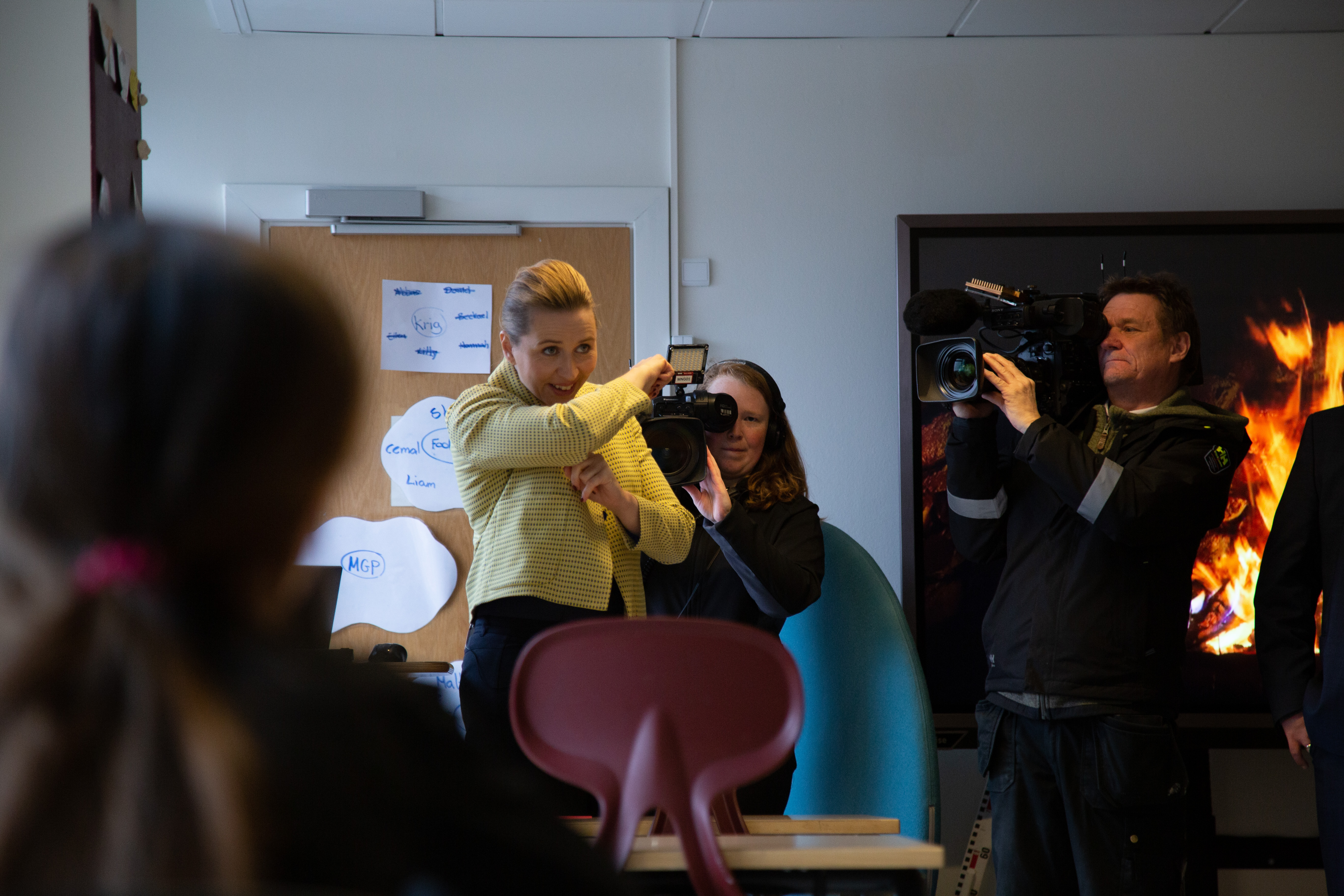 Statsminister Mette Frederiksen besøger genåbnet Lykkebo Skole