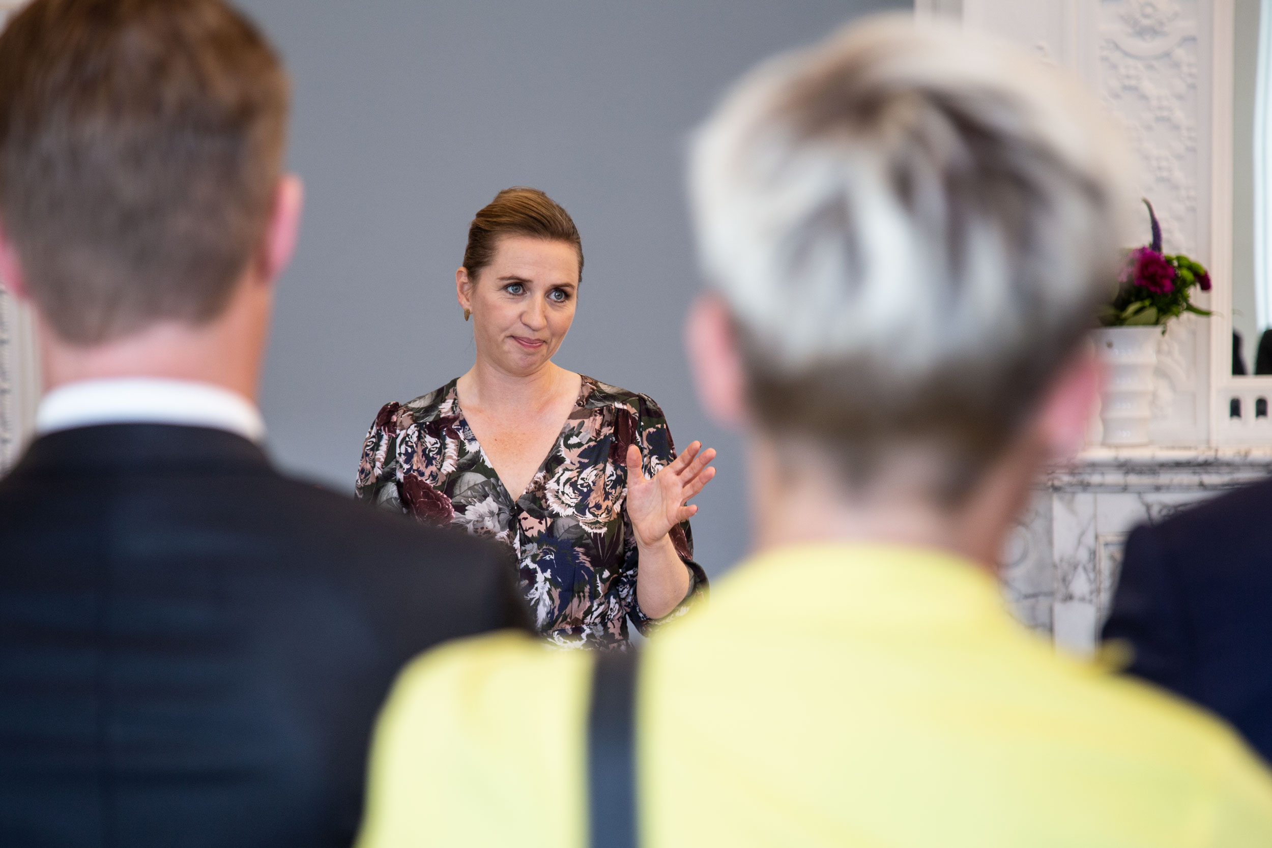 Statsminister Mette Frederiksen i Spejlsalen