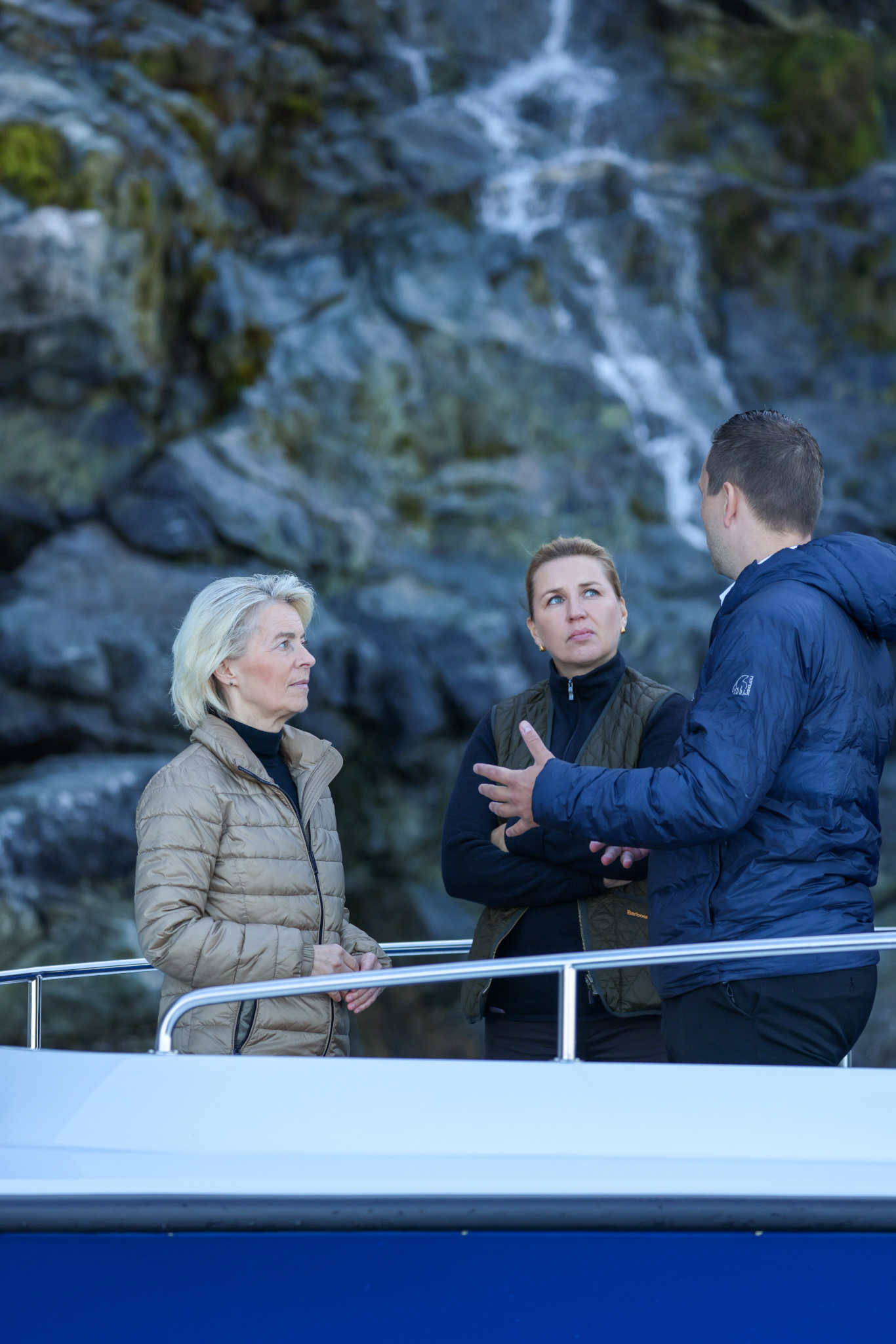 Mette Frederiksen, Jens Frederik Nielsen & Ursula von der Leyen sejltur