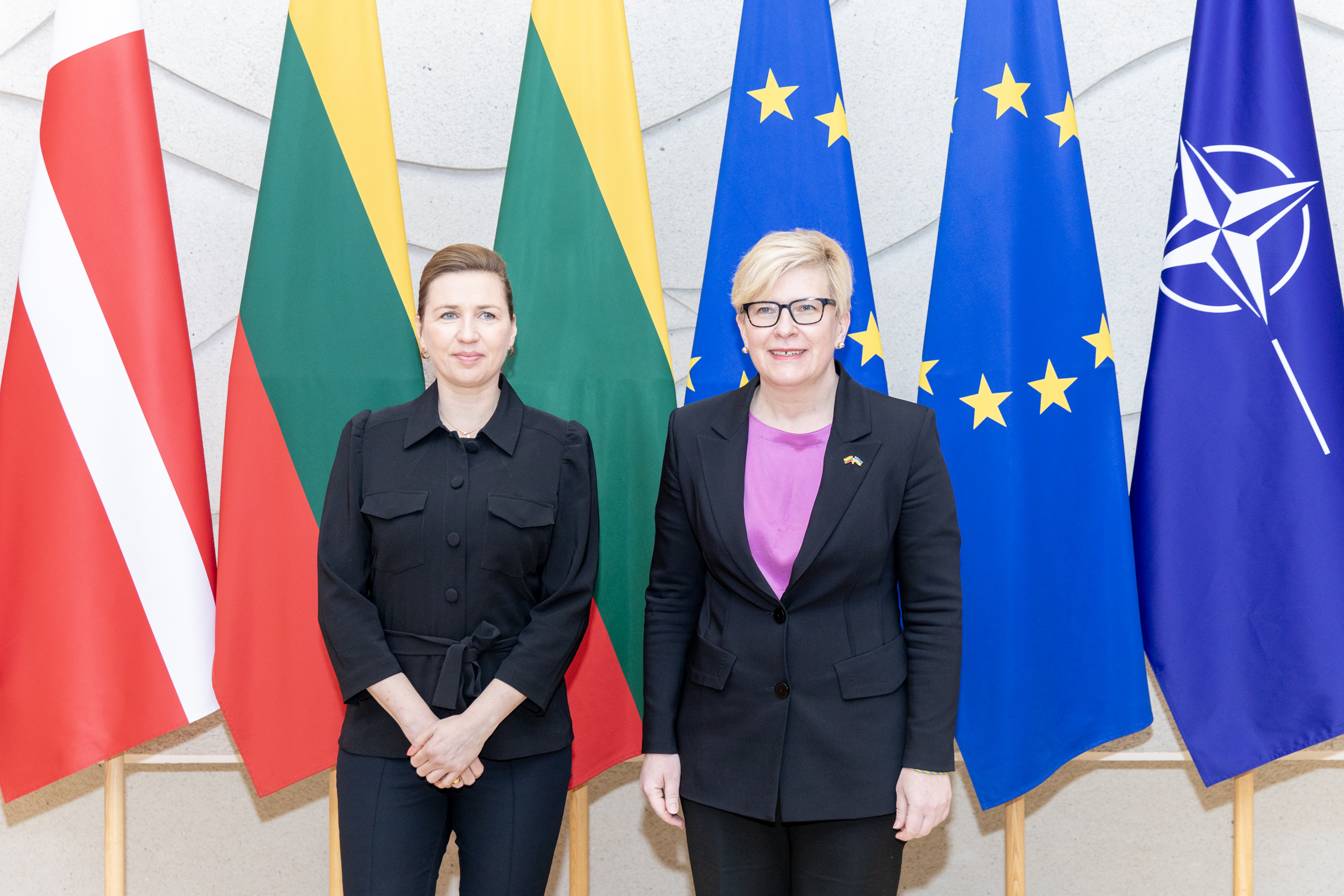 Statsminister Mette Frederiksen sammen med Litauens premierminister Ingrida Šimonytė.