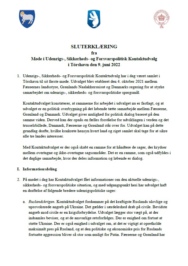 Sluterklæring Fra Møde I USFP KU