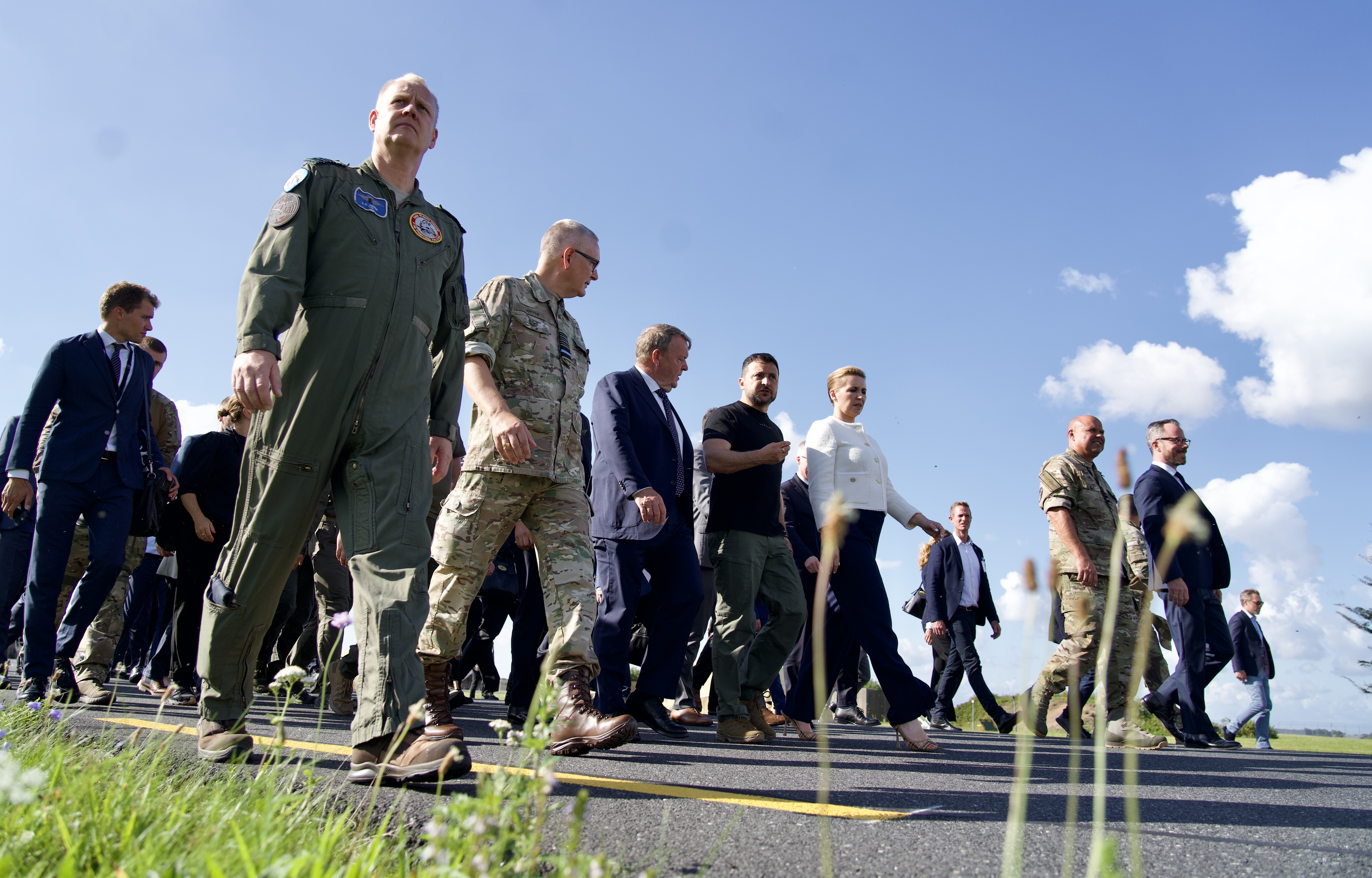 Ankomst af Ukraines præsident Volodymyr Zelenskyy i Skydsstrup